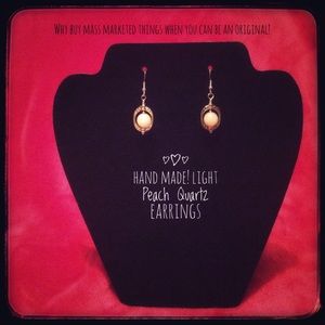 Original design peach quartz earrings!